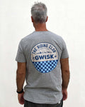 T-Shirt Riding Club gris chiné print bleu et sable