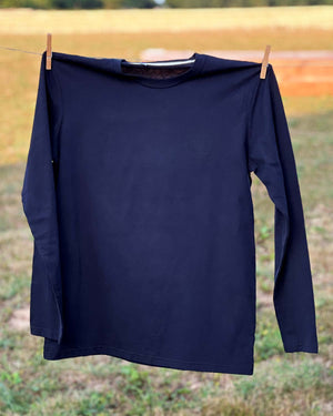 T-Shirt manches longues logo Racing Club noir sur noir