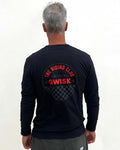 T-Shirt manches longues logo Racing Club noir sur noir