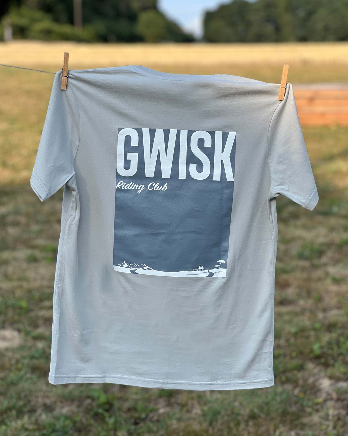 T-Shirt logo Block gris opale