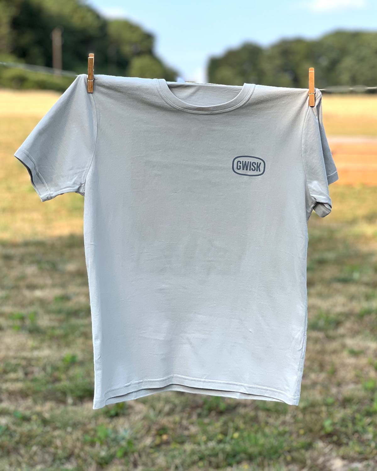 T-Shirt logo Block gris opale