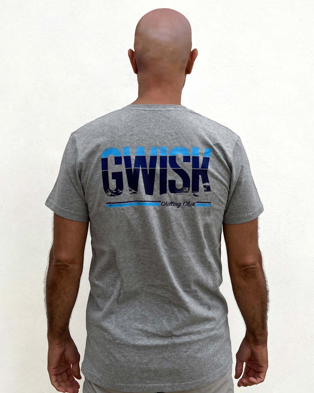 T-Shirt Chilling Club gris logo bleu