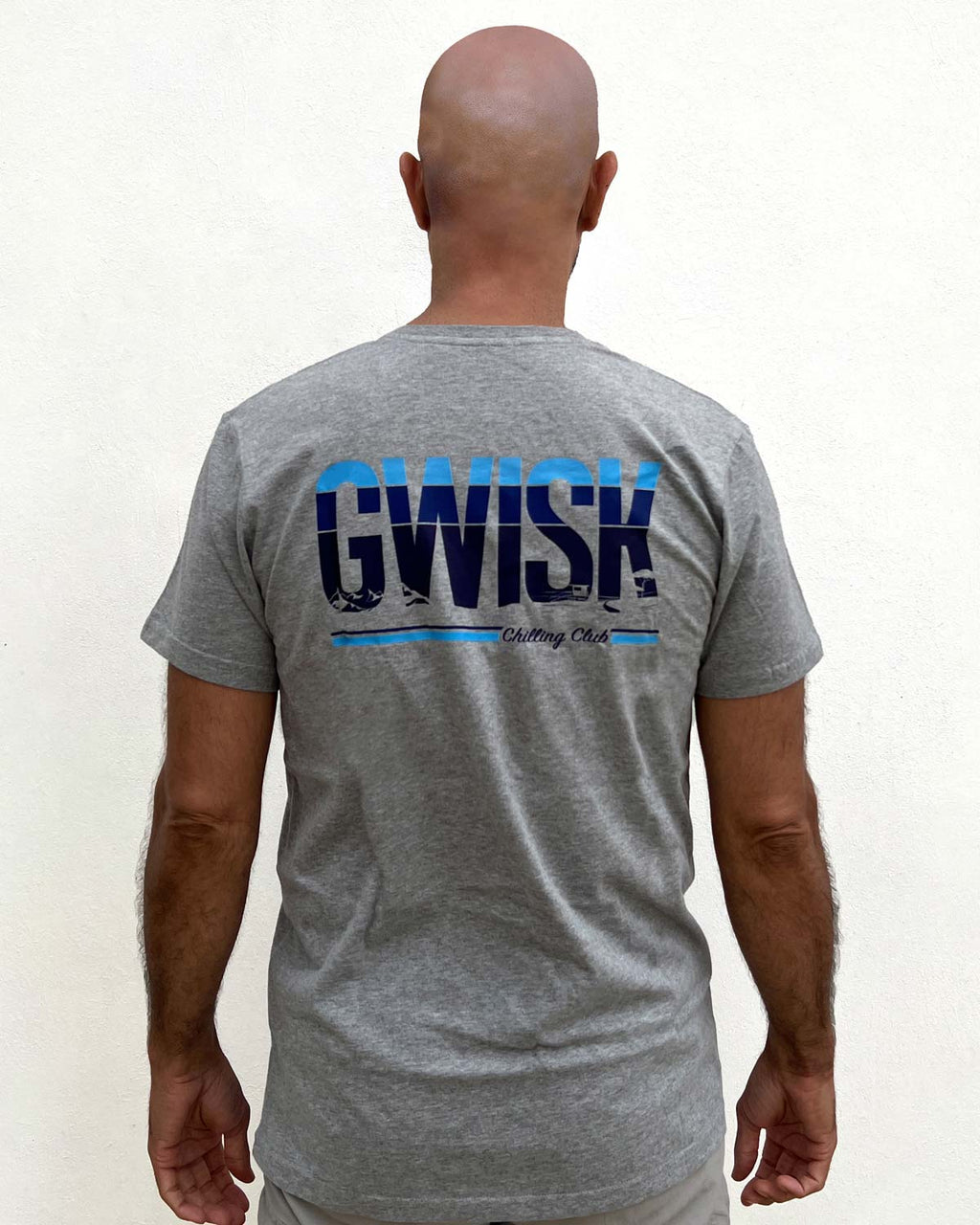 T-Shirt Chilling Club gris logo bleu