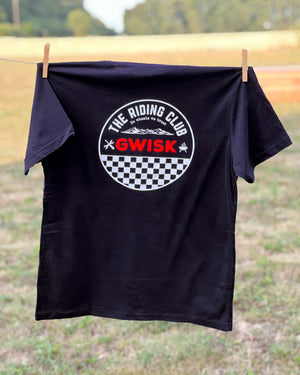 T-Shirt Riding Club Noir logo Noir